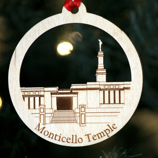 Monticello Temple Ornament